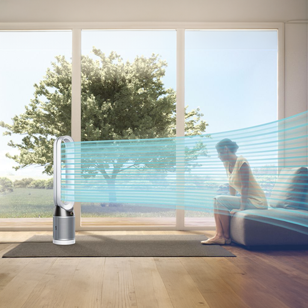 Dyson Pure Cool TP04 Purificador de aire y ventilador - Blanco/Plateado - Impecable