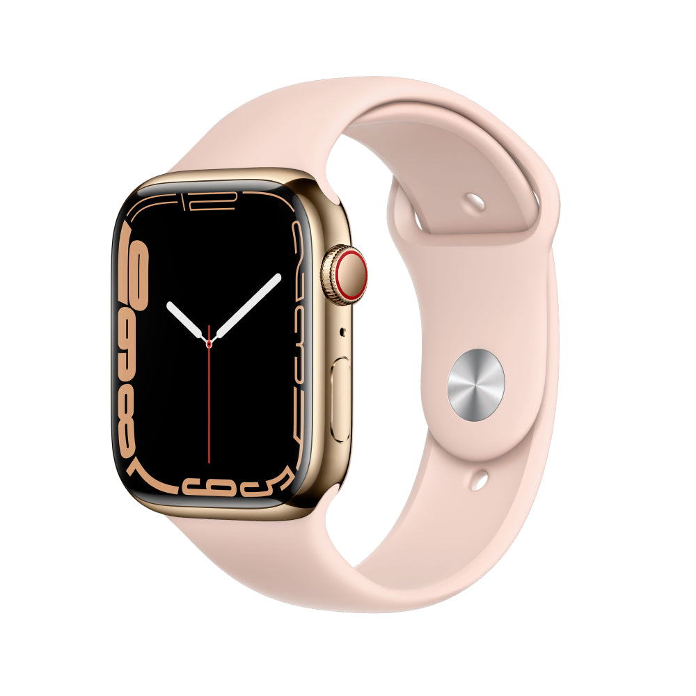 Apple Watch Series 7 Acero inoxidable 45 mm Celular Oro Excelente