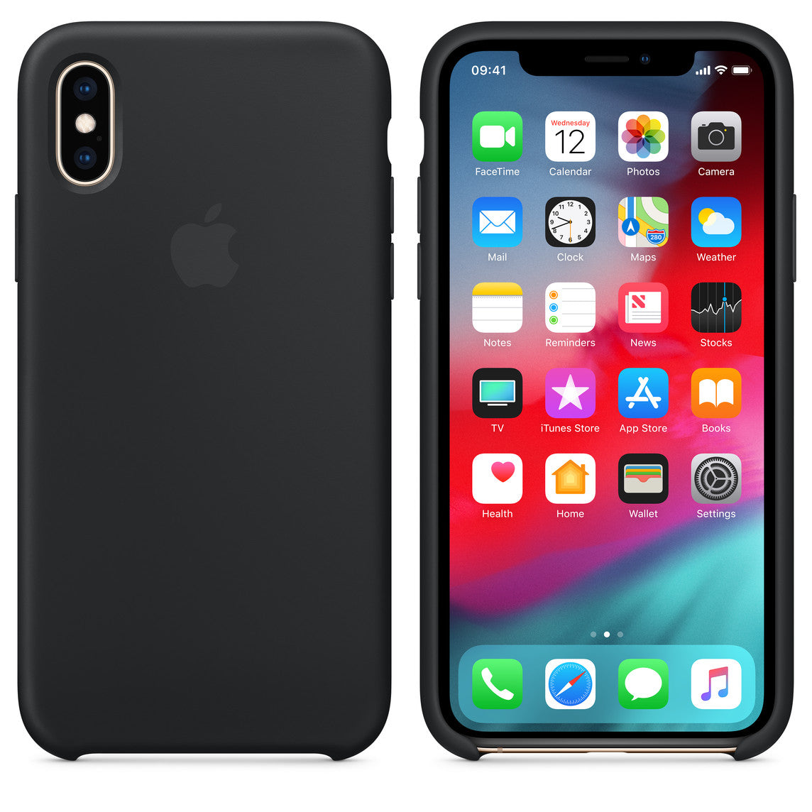 Funda de silicona para el Apple iPhone XS - Negro