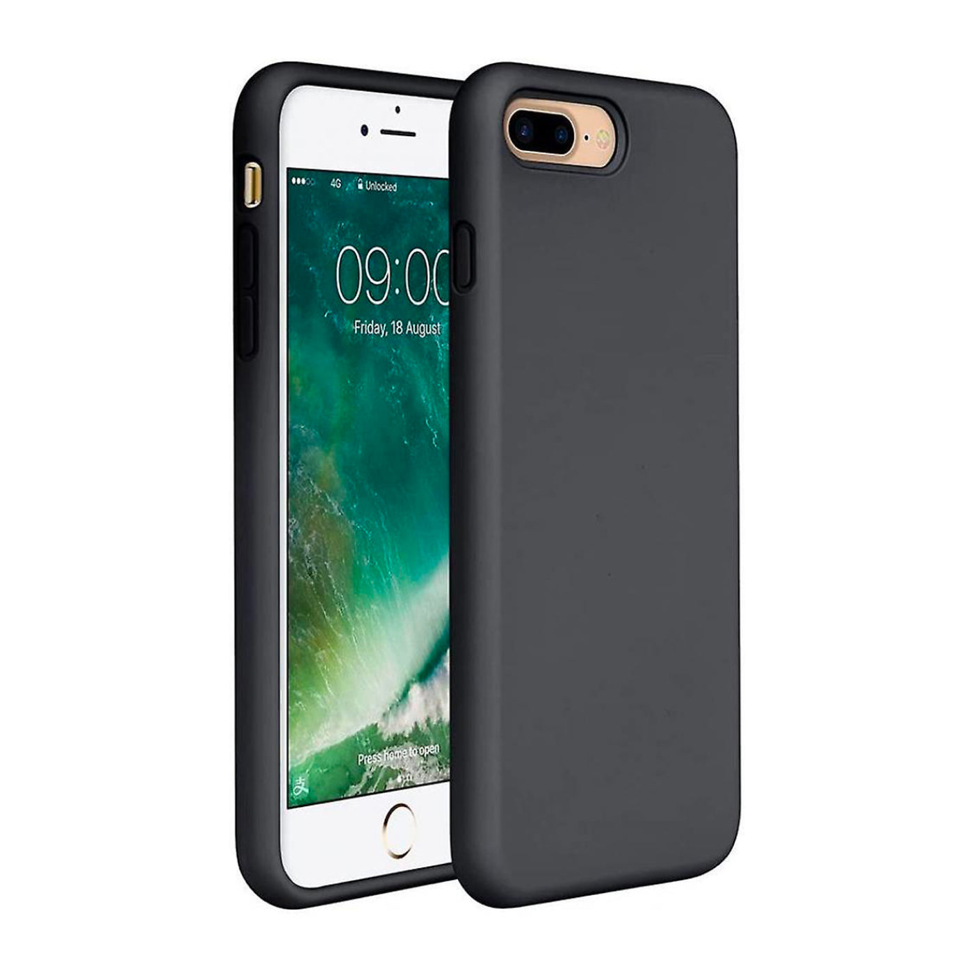 Liquid Phone Case - Negro - Apple iPhone 8 Plus