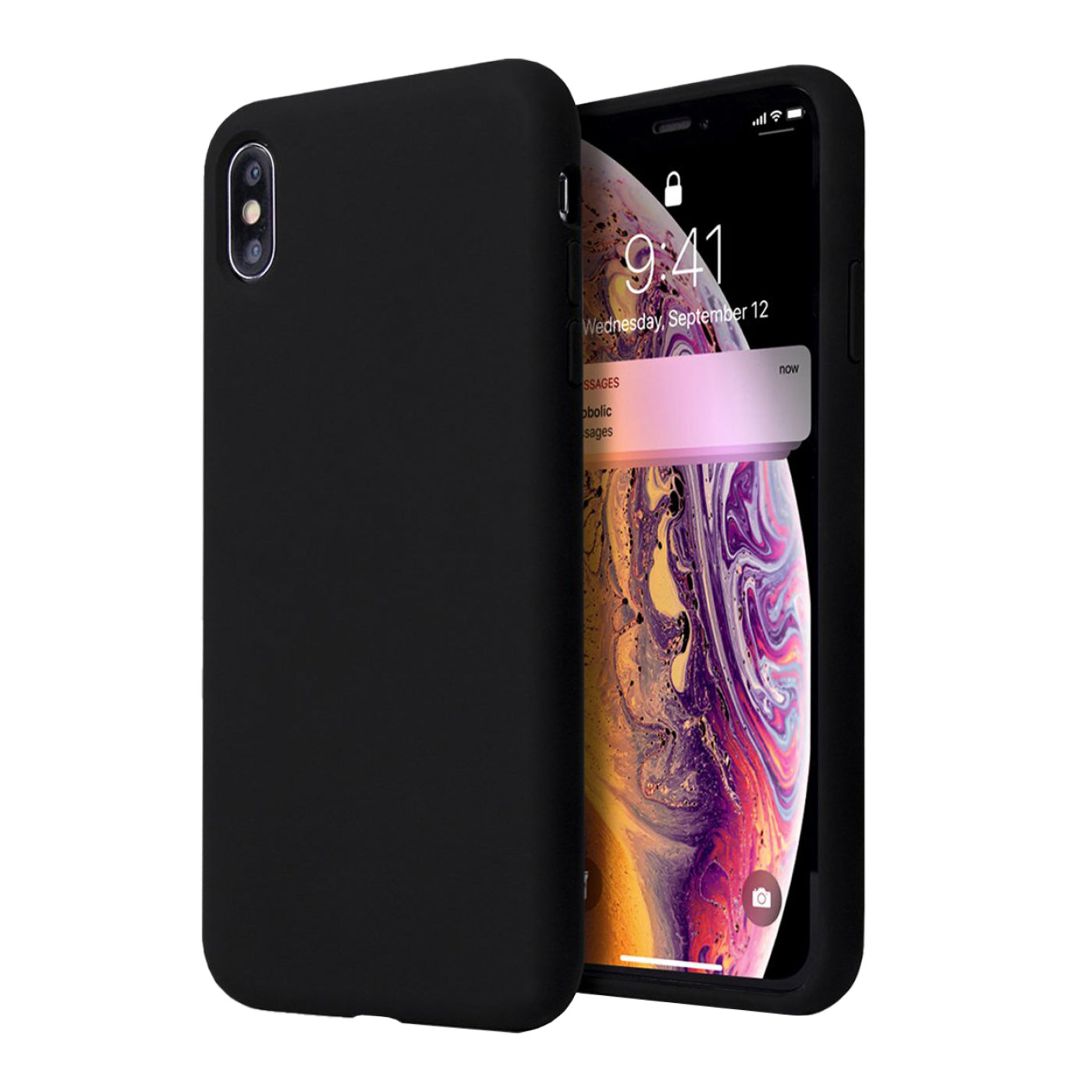 Liquid Phone Case - Negro - Apple iPhone XS